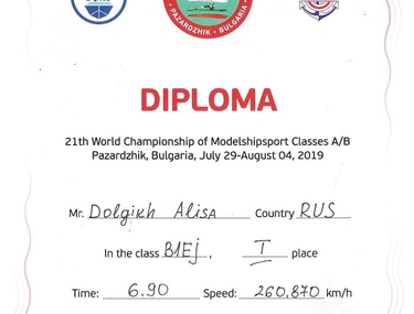 Сертификат Долгих Алиса Дмитриевна